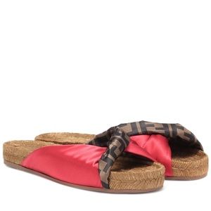 Fendi Espadrille Sandals in Red NWT Size 40 NEW!
